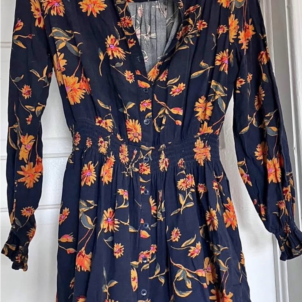 Floral Black Dress